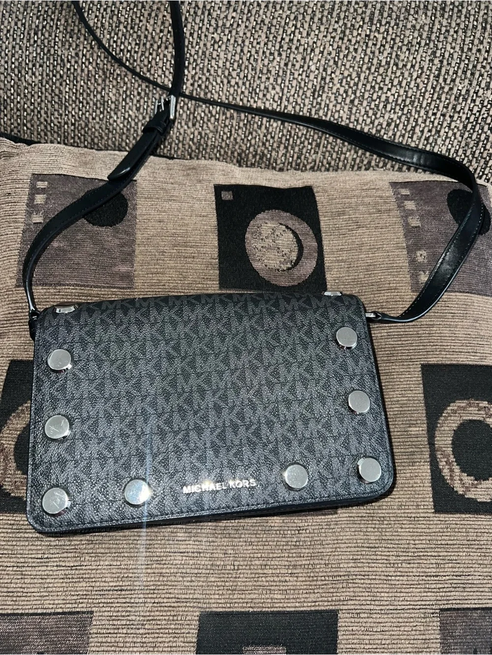 Michael Kors Karla Large Studded Flap Crossbody Bag
